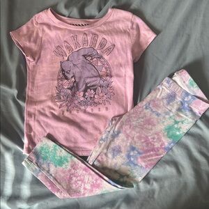 Marvel Wakanda Pink and Tie-Dye Leggings Set